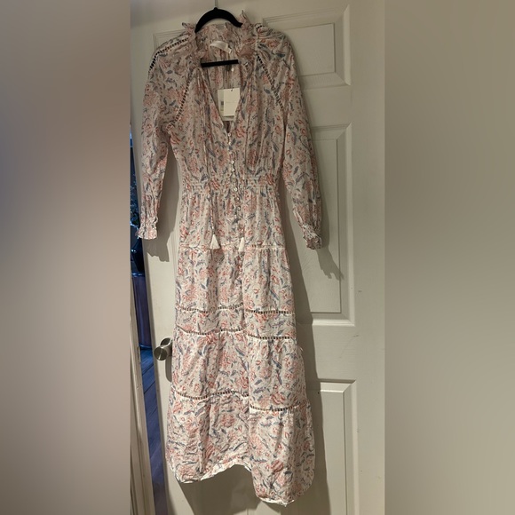 Zimmermann Multicolor Floral Long Sleeve Dress Size 1 - Picture 4 of 6